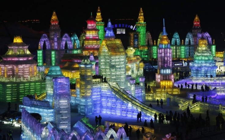 Over 7,000 artists and workers in the northern Chinese city of Harbin have been working around the clock putting the finishing touches to the annual Ice Festival grounds