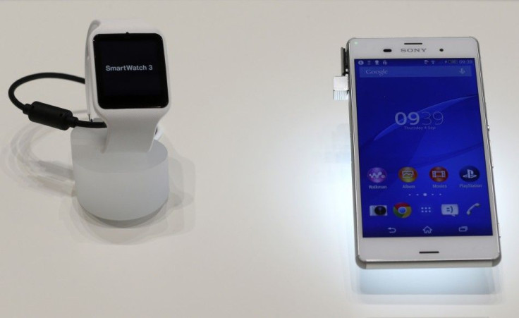 A Sony SmartWatch 3 And A Sony Xperia Z3 Are Seen On Display During The IFA Electronics Show In Berlin