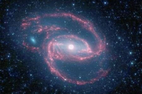 NASA's Spitzer Space Telescope has imaged a coiled galaxy with an eye-like object at its center