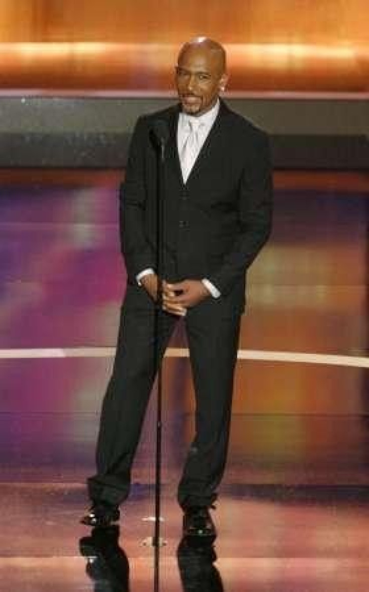 Talk show host Montel Williams addresses the crowd