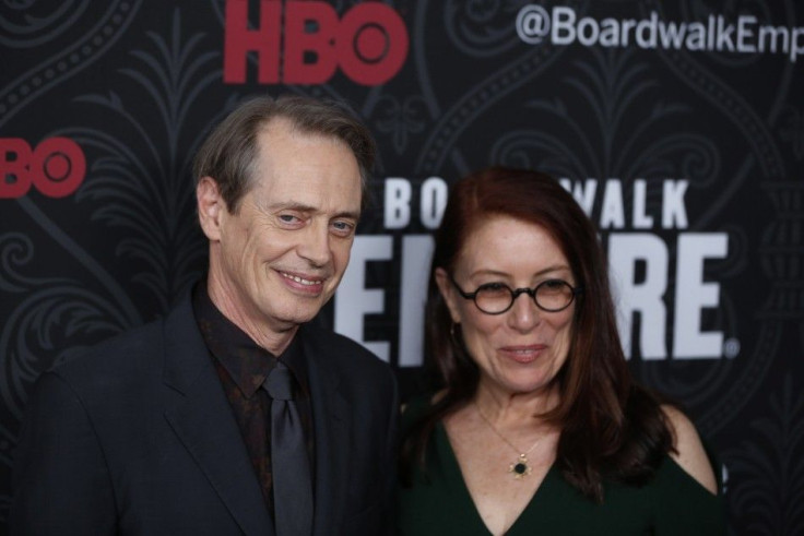 Cast member Steve Buscemi arrives with his wife director Jo Andres for the season premiere of the HBO series Boardwalk Empire