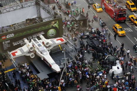 The world's largest Lego modelled after the Star Wars X-wing starfighter