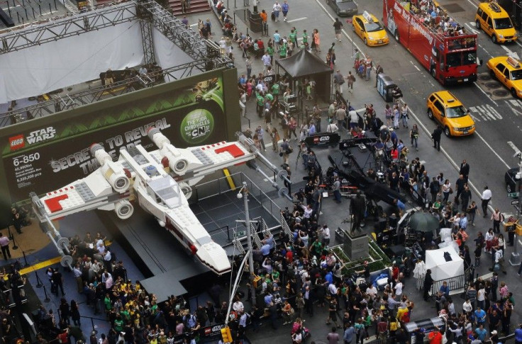 The world's largest Lego modelled after the Star Wars X-wing starfighter