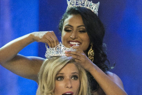 Miss New York Kira Kazantsev reacts as she is crowned as the winner of the 2015 Miss America Competition by Miss America 2014 Nina Davuluri in Atlantic City, New Jersey September 14, 2014.