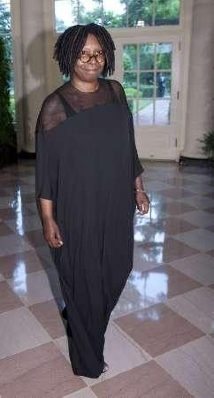 Actress Whoopi Goldberg arrives for the state dinner hosted by U.S. President