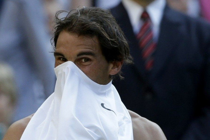 Rafael Nadal of Spain at Wimbledon