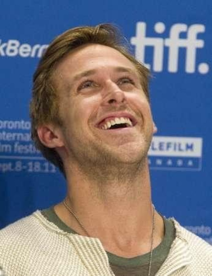 Actor Ryan Gosling reacts at a news conference for the film "The Ides of March" at the 36th Toronto International Film Festival September 9, 2011.