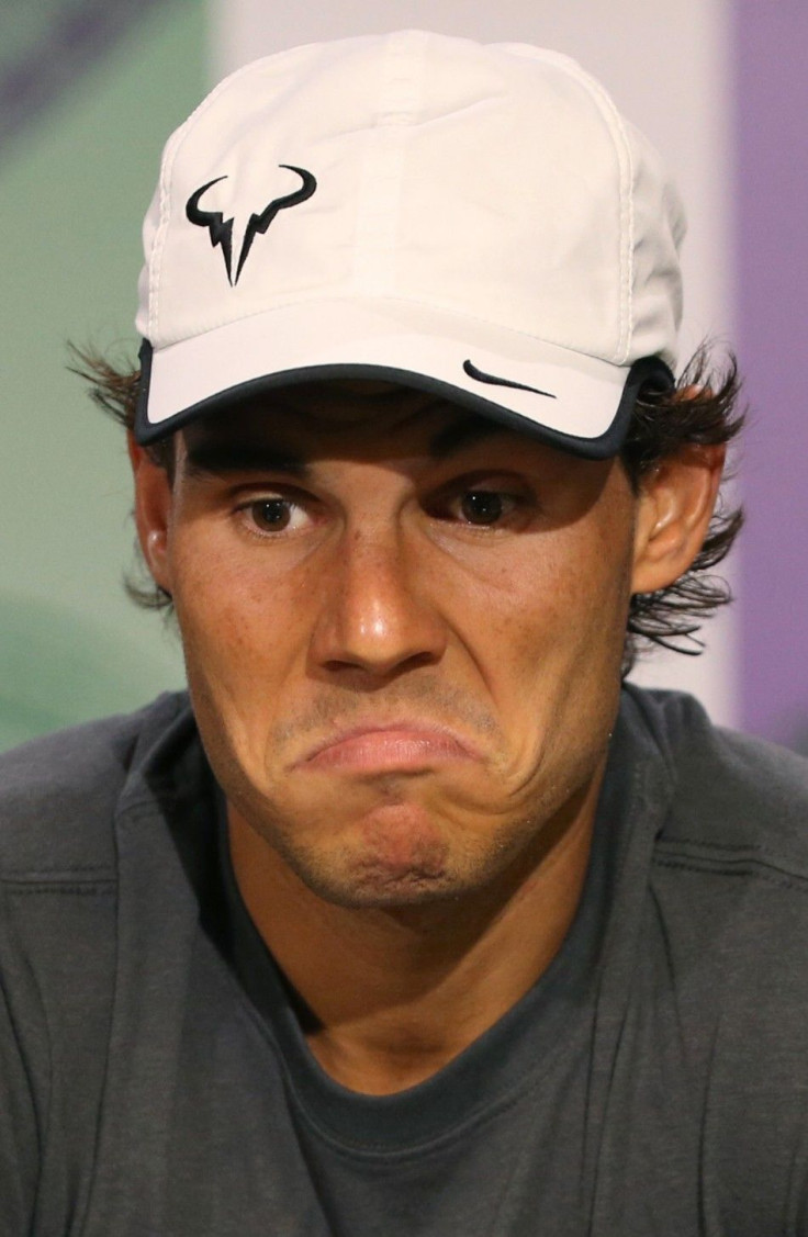 London, United KingdomRafael Nadal of Spain attends a news conference after being defeated by Nick Kyrgios of Australia in their men&#039;s singles tennis match at the Wimbledon Tennis Championships, in London July 1, 2014.