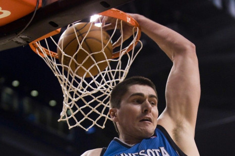 Minnesota Timberwolves forward Darko Milicic dunks