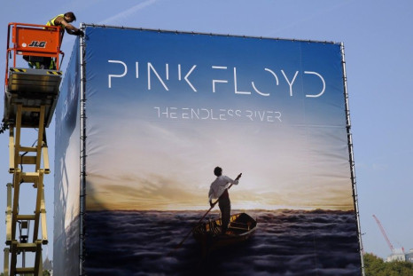 Advertising for the new Pink Floyd album &quot;The Endless River&quot; is installed on a four sided billboard on the South Bank in London September 22, 2014.