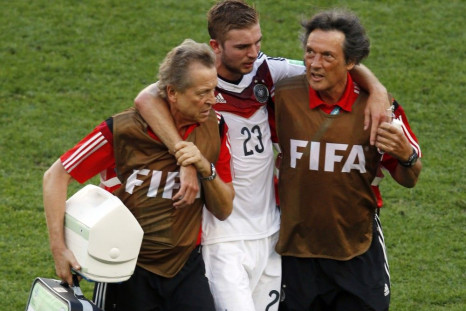 Germany's Christoph Kramer leaves the pitch