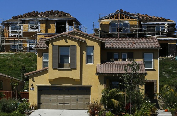 Scaffolding is seen at the construction site of a new home in Carlsbad, California September 22, 2014. U.S. manufacturing activity hovered at a near 4-1/2-year high in September and factory employment surged, supporting views of sturdy economic growth thi