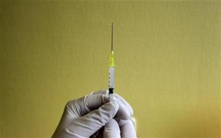 A vaccine needle is seen in a file photo