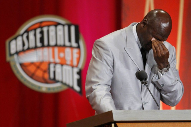 Michael Jordan at the  Naismith Memorial Basketball Hall of Fame Class of 2009 Enshrinement Ceremony