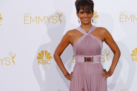 Halle Berry poses backstage at the 66th Primetime Emmy Awards in Los Angeles, California August 25, 2014.