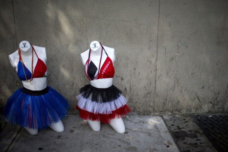 Costumes For Sale Are Displayed Before The West Indian Day Parade in Brooklyn