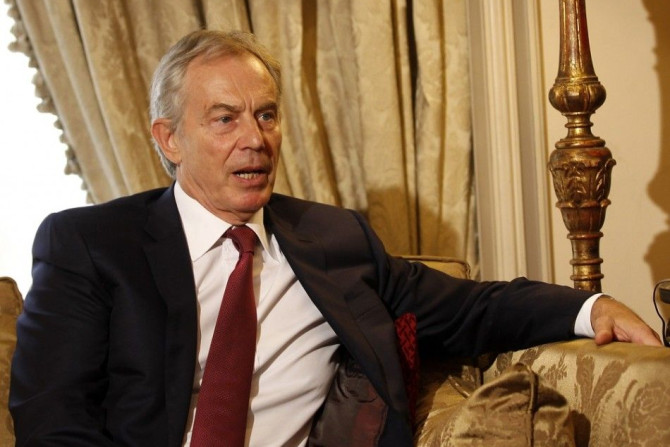 Quartet Representative to the Middle East and former British Prime Minister Tony Blair meets with Egypt's Foreign Minister Sameh Shoukry (not pictured) to discuss latest developments in the Palestinian-Israeli conflict and means to resolve it, in Cairo Au
