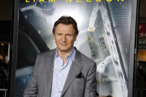 Actor Liam Neeson poses at the premiere of his new film &quot;Non-Stop&quot; in Los Angeles February 24, 2014.