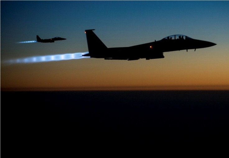 A Pair Of U.S. Air Force F-15E Strike Eagles Fly Over Northern Iraq After Conducting Airstrikes In Syria