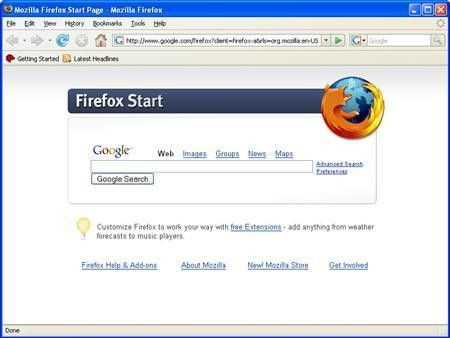 An undated handout image of Mozilla's current Firefox browser.