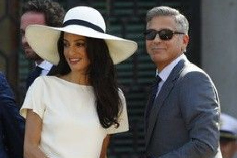 Clooney And Wife Alamuddin At Venice City Hall