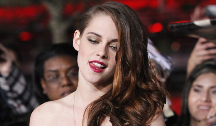 Cast member Kristen Stewart poses at the premiere of "The Twilight Saga: Breaking Dawn - Part 2"