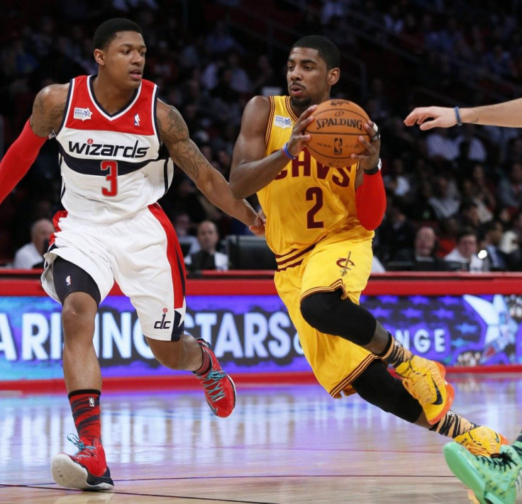 Washington Wizards Bradley Beal guards Cleveland Cavaliers Kyrie Irving