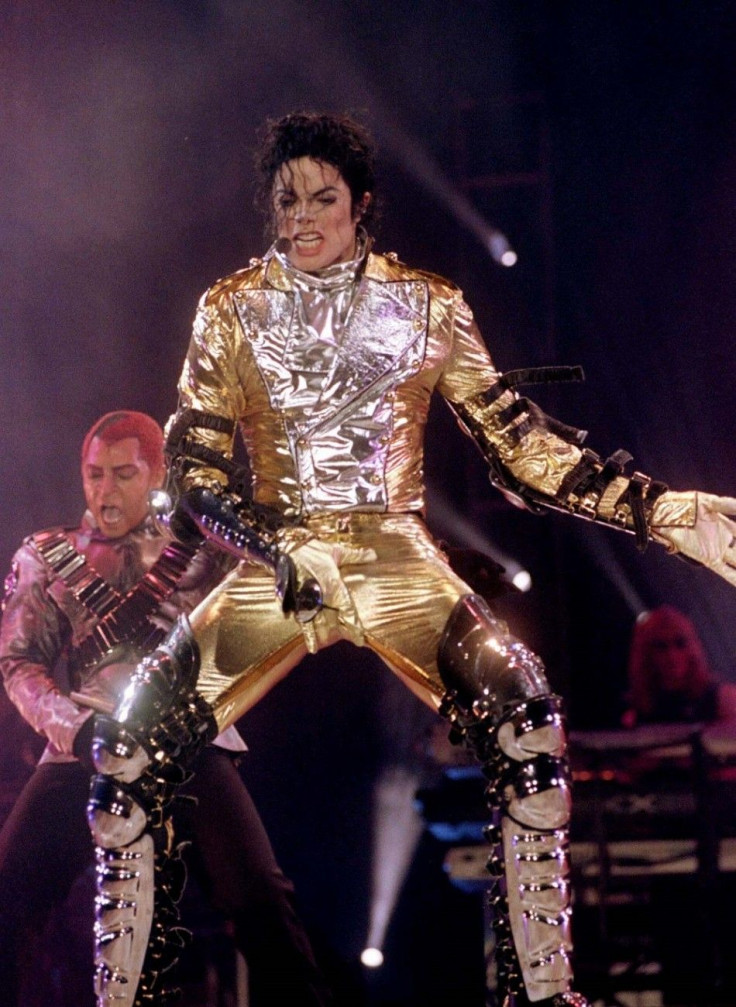 Pop superstar Michael Jackson grabs his crotch during his first of two concerts in Seoul October 11. South Korean authorities agreed to let Jackson perform his History concert in Seoul on the condition that he refrained from any &quot;lewd gestures&quot; 