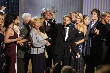 The cast and the producers of "The Bold and the Beautiful" celebrate after being named outstanding drama series at the 36th Annual Daytime Emmy Awards at the Orpheum Theatre in Los Angeles, August 30, 2009.