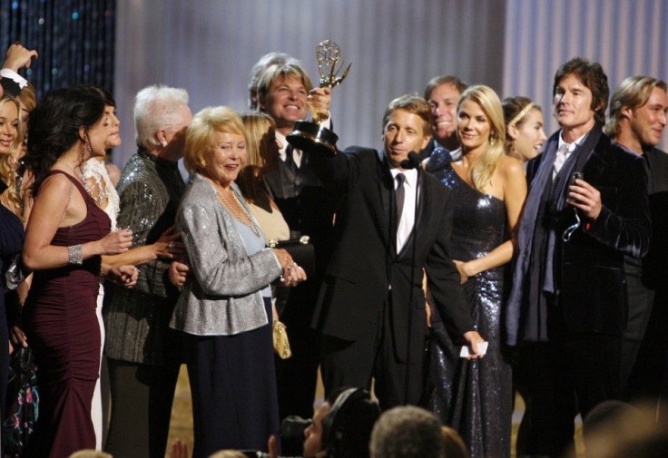 The cast and the producers of "The Bold and the Beautiful" celebrate after being named outstanding drama series at the 36th Annual Daytime Emmy Awards at the Orpheum Theatre in Los Angeles, August 30, 2009.