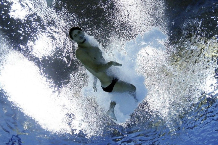 A diver is seen underwater during a practice session at the 2014 Commonwealth Games in Edinburgh, Scotland, July 31, 2014.