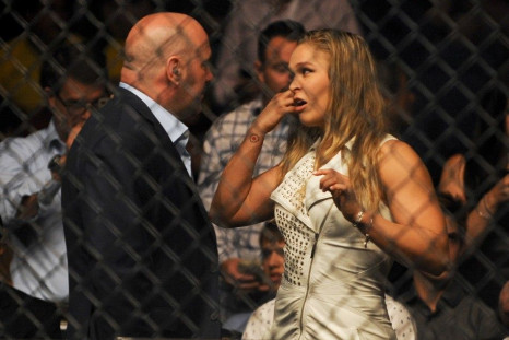 Dana White And Ronda Rousey At MGM Grand Garden Arena