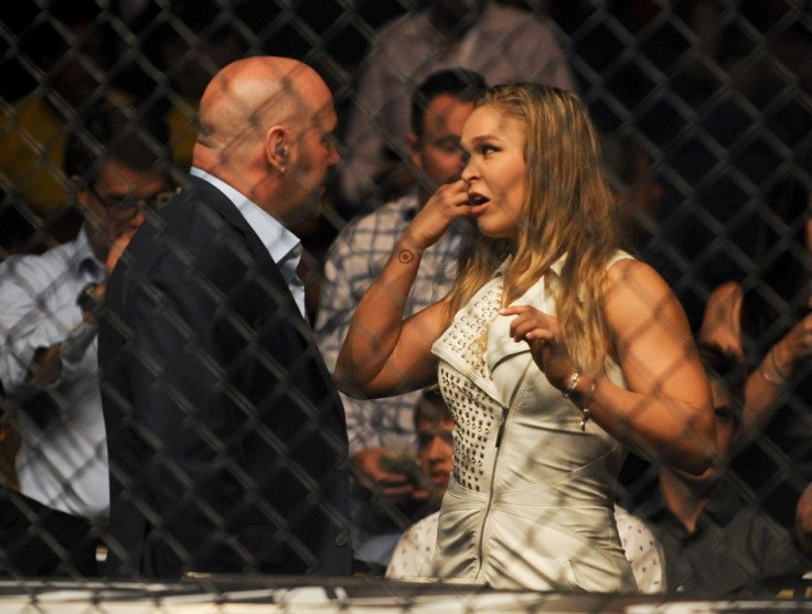 Dana White And Ronda Rousey At MGM Grand Garden Arena