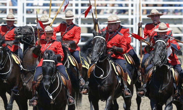 Royal Canadian Mounted Police (RCMP) Musical Ride Demonstrating Their Charge