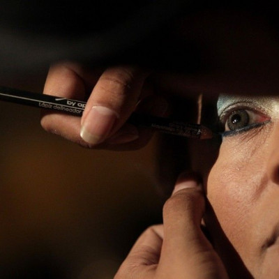 A transsexual contestant gets ready for the beauty pageant &quot;Miss Trans Nuevo Leon&quot; at a bar in Monterrey July 25, 2013. Eleven transsexuals competed in a beauty pageant to raise awareness and promote gender equality, according to local media. Pi