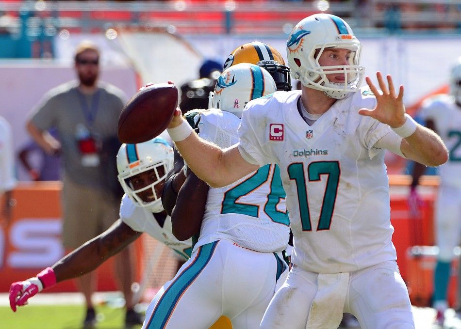 Miami Dolphins quarterback Ryan Tannehill 