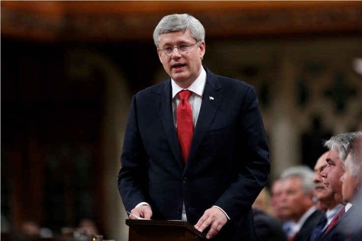 Canada&#039;s Prime Minister Stephen Harper outlines his government&#039;s plan to participate in a military campaign against Islamic State militants