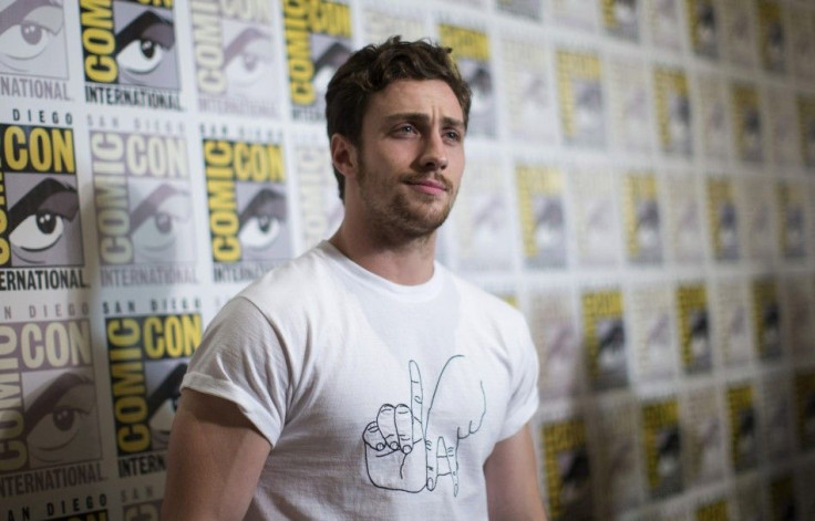 Cast member Aaron Taylor-Johnson poses at a press line for the movie &quot;Avengers: Age of Ultron&quot; during the 2014 Comic-Con International Convention in San Diego, California July 26, 2014.