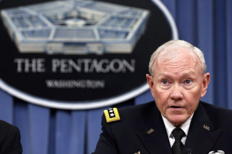 Chairman of the Joint Chiefs of Staff Gen. Martin Dempsey speaks in a press briefing at the Pentagon in Washington, September 26, 2014. The U.S. and allied air strikes against Islamic State fighters in Syria that began earlier this week have disrupted the