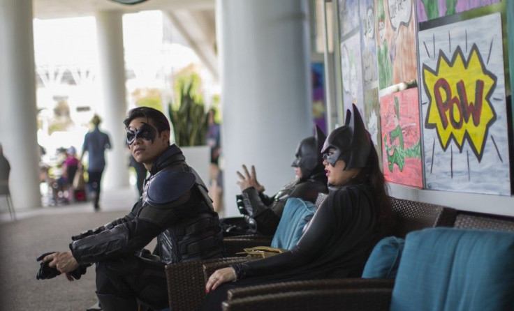 People dressed like characters from the Batman movies