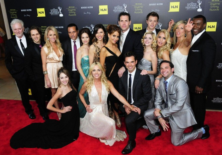 The cast from &quot;General Hospital&quot; poses after winning the Emmy for &quot;Outstanding Drama Series&quot; at the 39th Daytime Emmy Awards in Beverly Hills, California June 23, 2012. REUTERS/Gus Ruelas