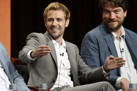 Charles Halford (R) during a panel for the television show &quot;Constantine&quot;