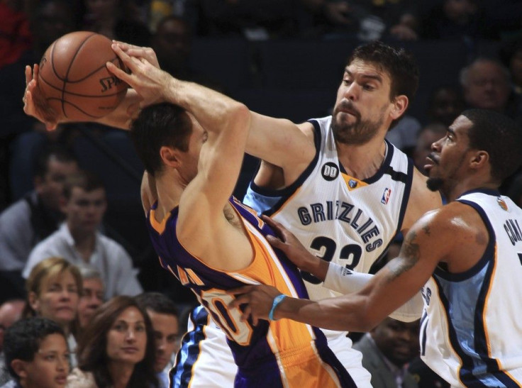 Marc Gasol and Mike Conley Defends