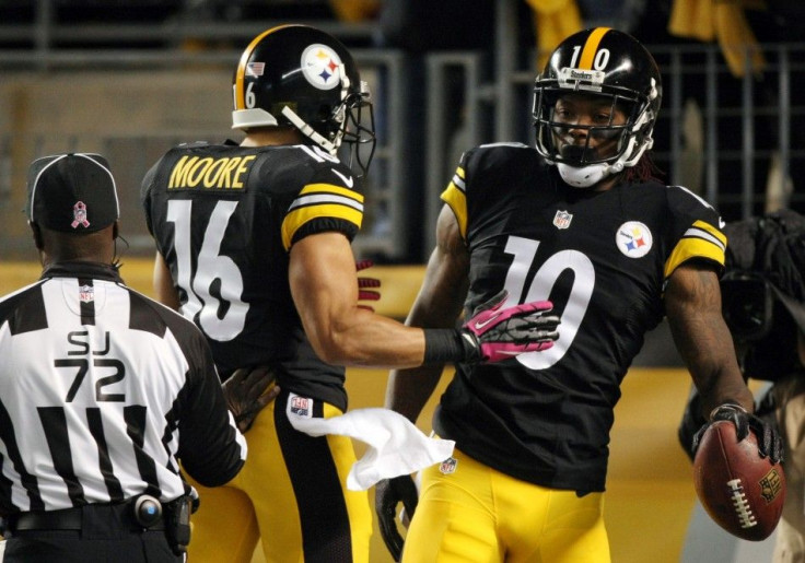 Pittsburgh Steelers' Martavis Bryant (10) With Lance Moore (16) At Heinz Field