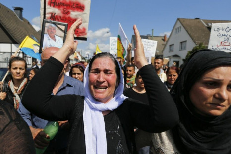 Kurdish Women March Through Bielefeld Streets