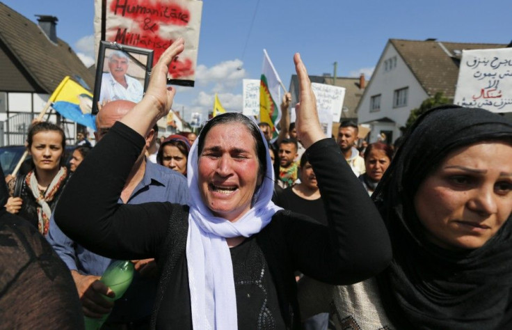 Kurdish Women March Through Bielefeld Streets