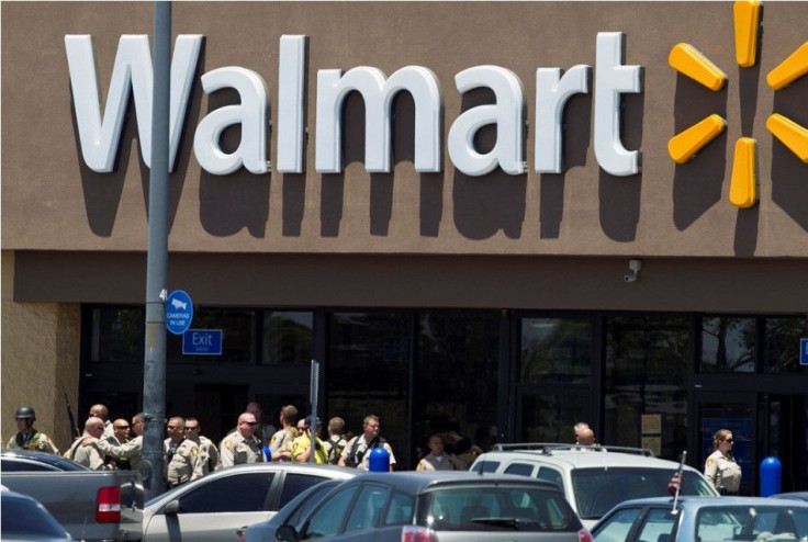 Metro Police Officers Are Shown Outside Walmart 