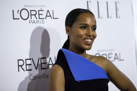 Actress Kerry Washington poses at the 21st annual ELLE Women in Hollywood Awards in Los Angeles, California