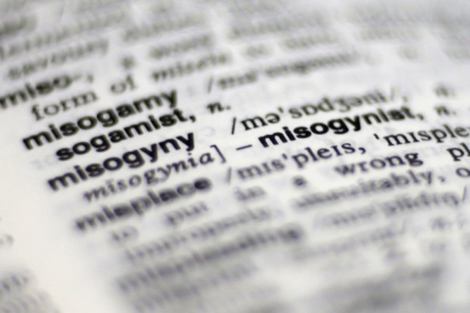 A photo illustration shows the entry describing the word &quot;misogyny&quot;