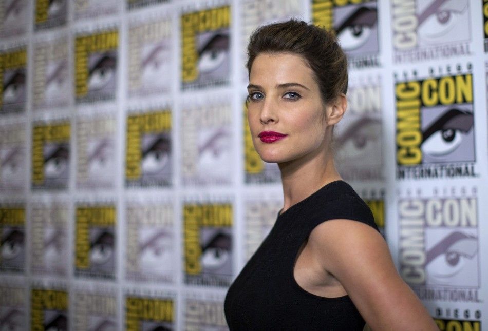 Cast member Cobie Smulders poses at a press line for quotAvengers Age of Ultronquot